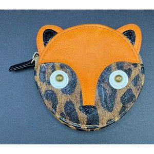 Leopard Print Fox Coin Purse